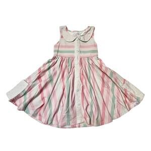 SweetHoney Pastel Stripe Twirl Dress Size 4T